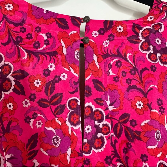 NWT Anthropologie Maeve Pink Floral Wrap Mini Dress - Picture 12 of 13